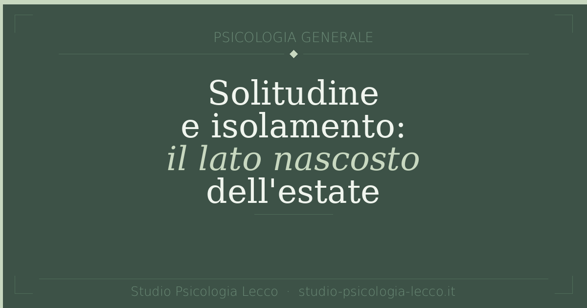 Solitudine