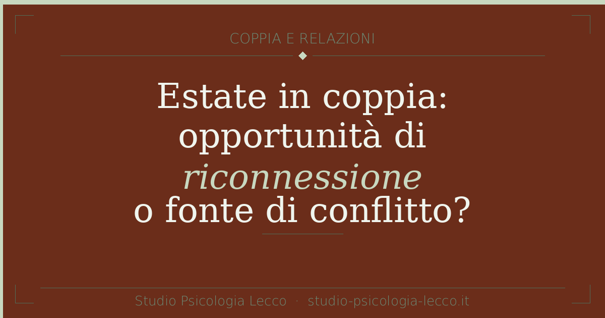 Estate in coppia